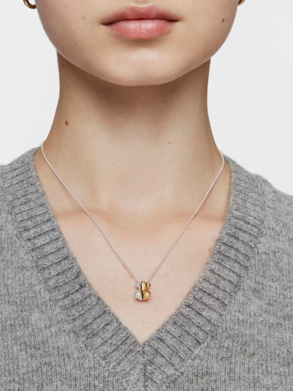 TOUS Short two-tone small bear Double necklace My Other Half